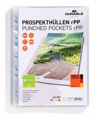 Genotherm, lefűzhető, PP, A4, 80 mikron, DURABLE "rPP"